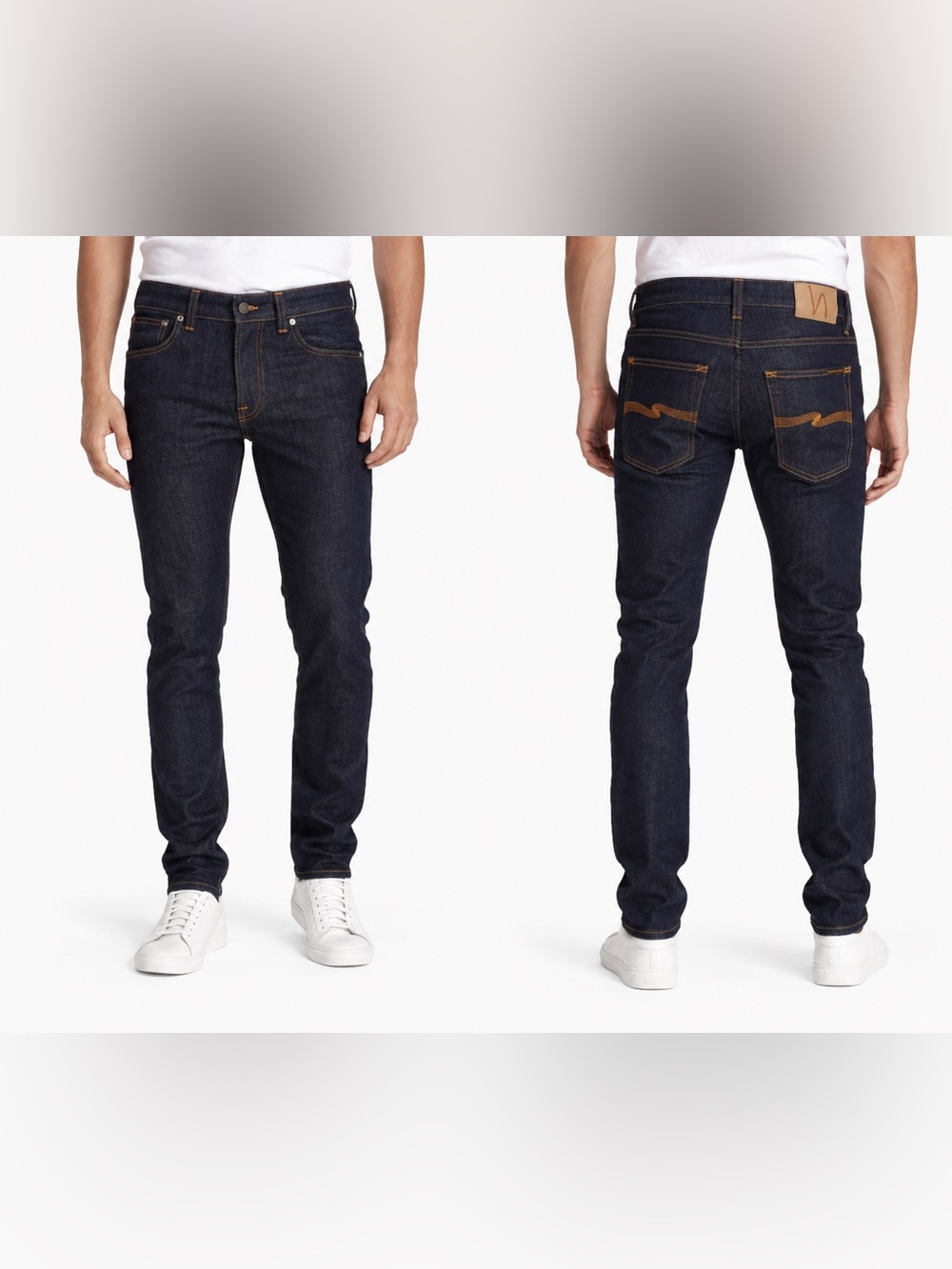 Nudie Jeans Slim Skinny Dark Indigo with Contrast Stitching